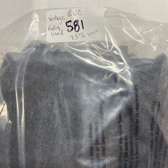 Vintage Mister Leonard Wool Blazer Notched Lapels Button Front Closure Gray W 10 - Picture 12 of 12